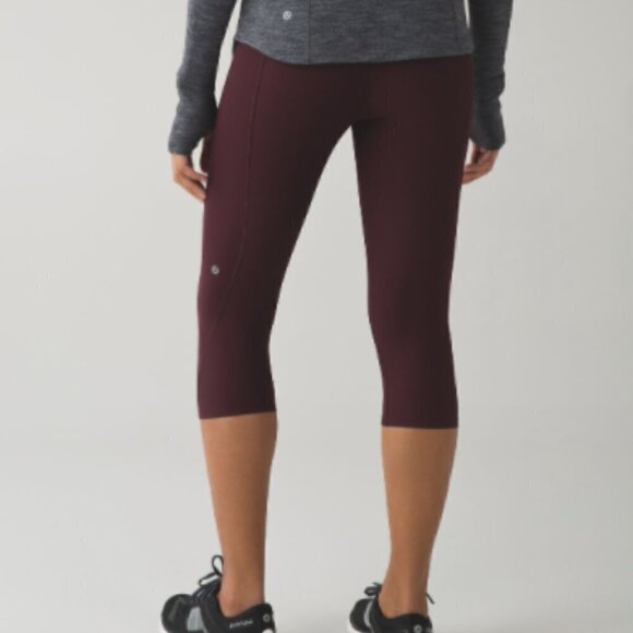 Lululemon Tight Stuff Crop Bordeaux Drama - Picture 7 of 13
